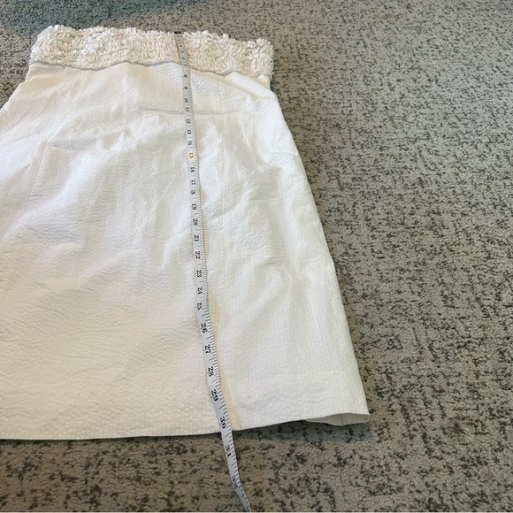 Lilly Pulitzer Resort White Lucky Seersucker Franco Strapless Mini Dress Size 8 - Picture 9 of 9